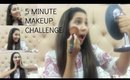 5 MINUTE MAKEUP CHALLENGE|COLLAB WITH FAB YOU