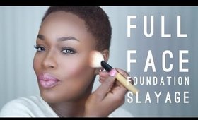 Full Face Dark Skin Foundation Tutorial | Talk Through