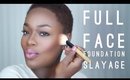 Full Face Dark Skin Foundation Tutorial | Talk Through