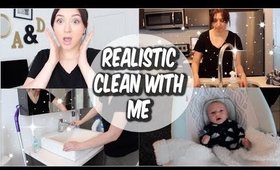 CLEAN WITH ME / REALISTIC DAY OF CLEANING WITH NEWBORN / Diana Susma