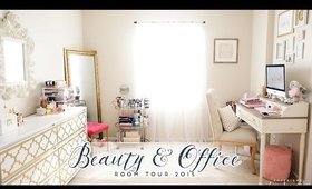 Beauty Room & Office Room Tour (Pink White & Gold, Shabby Chic Glam) | Charmaine Dulak