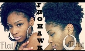 Flat Twist Mohawk Updo on Natural Hair