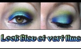 Bleu et vert lime en Sugarpill - Tutoriel Maquillage