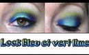 Bleu et vert lime en Sugarpill - Tutoriel Maquillage