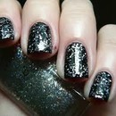 Love this Black Polish With Silver Glitter