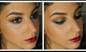 Olive Eyes & Burgundy Lips | Makeup Tutorial ♥