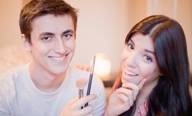 Boyfriend Does My MAKEUP ! (with outtakes)