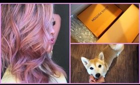 WHY I'VE BEEN GONE | WHAT MY PINK HAIR LOOKS LIKE NOW | LV UNBOXING | hollyannaeree