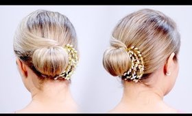 Super Cute & Easy Elegant Chignon Short Hairstyle | Milabu