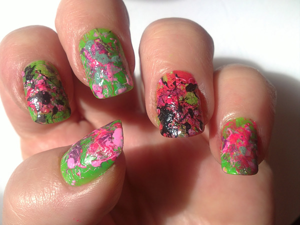 Splatter nails | Cris C.'s Photo | Beautylish