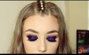 Glam Purple Glitter Halloween Make Up And Hair Tutorial-31 Days Of Halloween