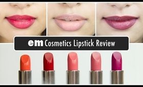 Em Cosmetics Matte Lipstick Review & Swatches