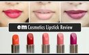 Em Cosmetics Matte Lipstick Review & Swatches