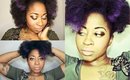 Easy DIY  Purple Highlights on Natural Hair