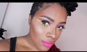 |Pink Lemonade Makeup| Pink, Purple, & Yellow Eyes