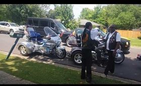 Bone's Riders helping escorted funeral with H&W Riders