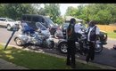 Bone's Riders helping escorted funeral with H&W Riders
