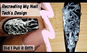 Recreating My Nail Tech's Nail Art! | PsychDesignTV