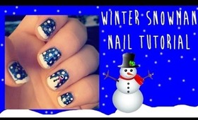 Winter Snowman Nail Art Tutorial