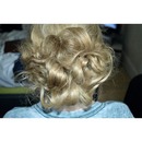 messy curly up-do