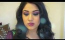 Bollywood/ Arabic eye make-up (Purple & Turquoise)