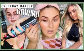 Everyday Makeup Routine 🌟 GRWM 💕 Fake Tan, Hair, Makeup, Outfit & More!