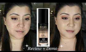 NEW Milani 2 in 1 Perfect and Conceal Foundation Review + Demo