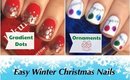 Easy Winter Christmas Nails by The Crafty Ninja