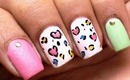 Toothpick Nail Art - Heart Leopard for Valentines Day ! Beginners nails designs cute nail polish