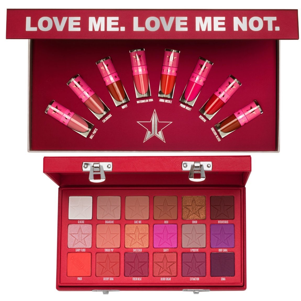 Jeffree Star Cosmetics Mini Reds & Pinks & Blood Sugar Eyeshadow Palette Bundle alternative view 1 - product swatch.