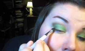 Brown and Green Makeup!