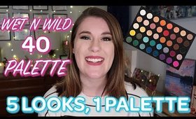 5 LOOKS with WET N WILD 40 EYESHADOW PALETTE 🎨