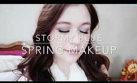 Stormy Blue Spring Makeup