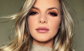 ORANGE FALL MAKEUP TUTORIAL | Casey Holmes