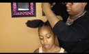 Cute Double Bun Twisted Natural Hairstyle Updo for Girls || Vicariously Me