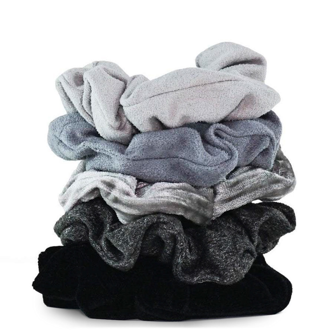 Kitsch Velvet Scrunchies Black / Gray alternative view 1 - product swatch.