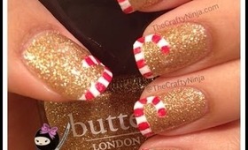Candy Cane French Tips by The Crafty Ninja
