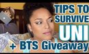 SURVIVING 1st Year UNIVERSITY TIPS + #BTS GIVEAWAY 2017 | COURSES FRIENDS BOYS BAE & BOZOS