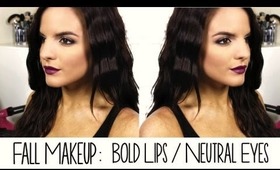 Fall Makeup Tutorial: Bold Lips / Neutral Eyes