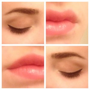 Neutral shadows with black winged liner