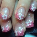 Pink And White Flower Desing