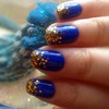 Blue & gold nailwear :)
