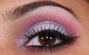 SNOWY SILVER AND PINK EYE MAKEUP