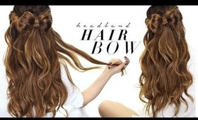 ★ HAIR BOW Headband Half-Updo | Cute HAIRSTYLES For SCHOOL