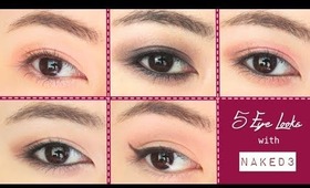 NAKED3 Tutorial : 5 Eye Makeup Look