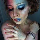 Ice Queen & Fire Queen Halloween Glittery Makeup