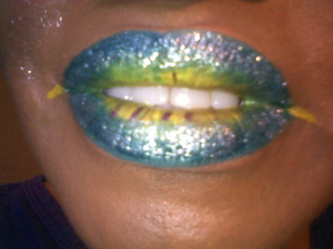 Rainbow Glitter Lips