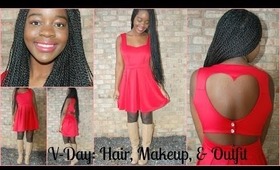 ♡ Valentine's Day Hair, Makeup, & Outfit (Collab w/ blvckbeauty)  ♡ trendyshoppers