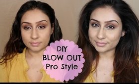 How to | DIY Voluminous hair blowout tutorial Hair salon style || Makeup With Raji