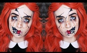 CRACKED DOLL HALLOWEEN TUTORIAL |  #ad